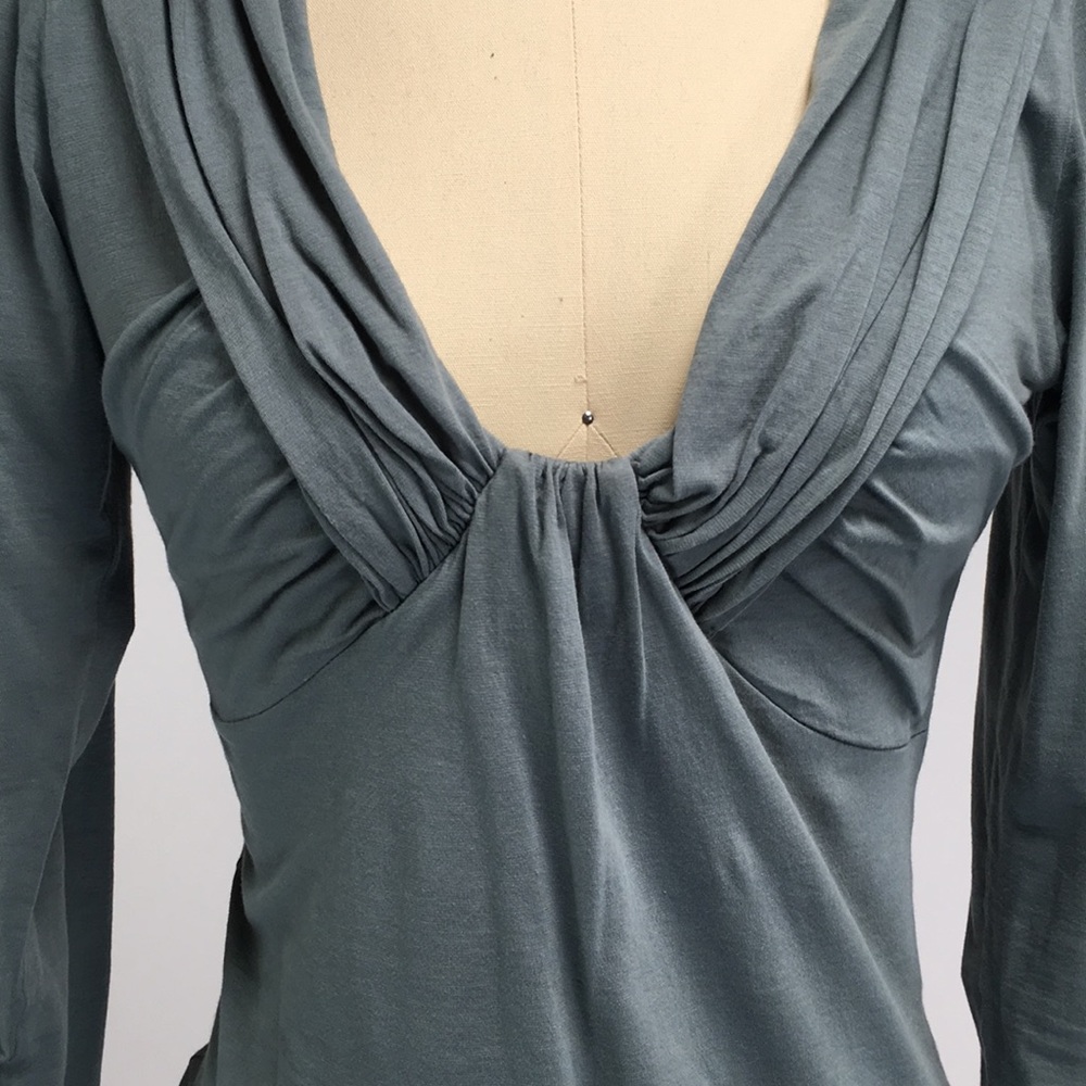 Velvet Sage Green 3/4 Sleeve Top - Picture 2 of 4